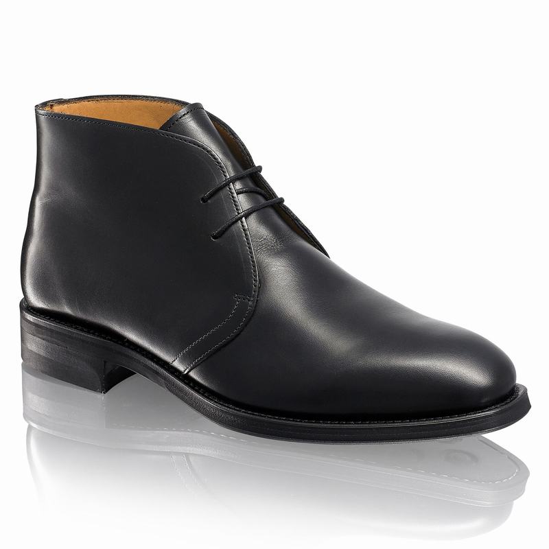 Black Russell And Bromley Jermyn Men's Desert Boots | LOT537DJ