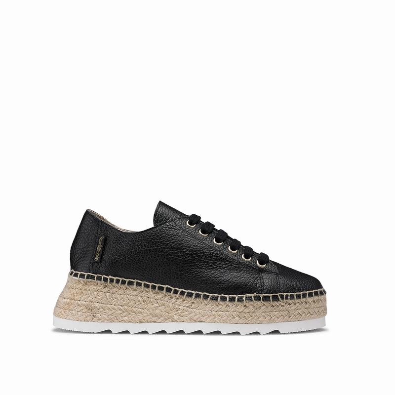 Black Russell And Bromley Kick Back Women\'s Espadrilles | RIH7165EP
