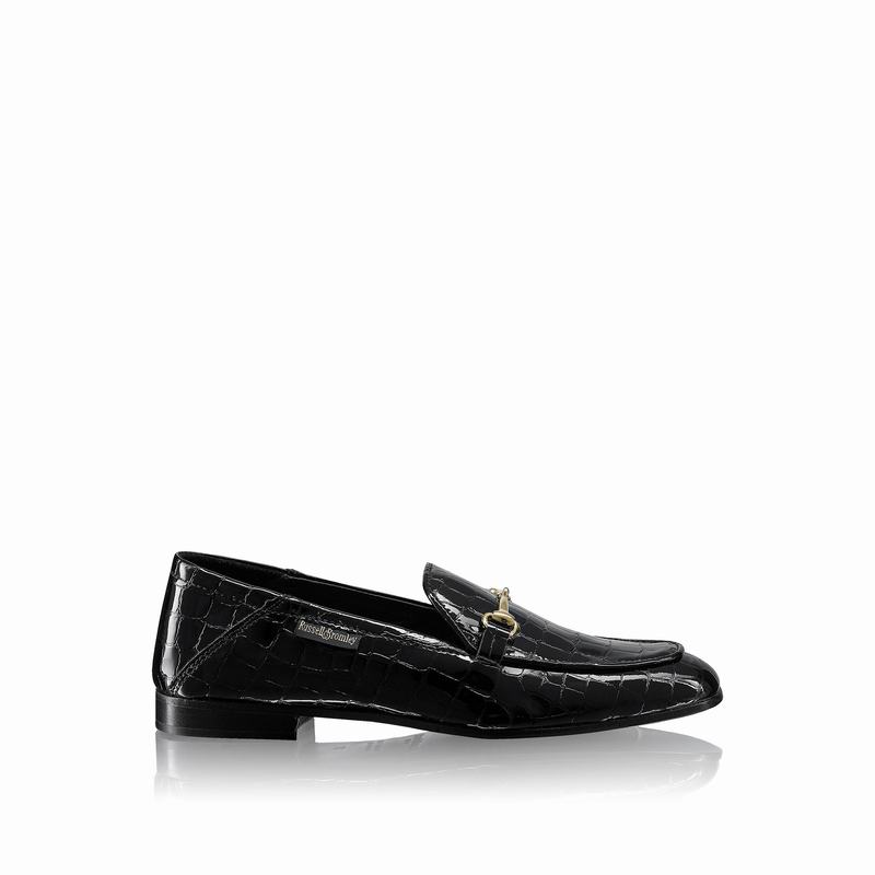 Black Russell And Bromley Loafer Women\'s Loafers | JLY636YV
