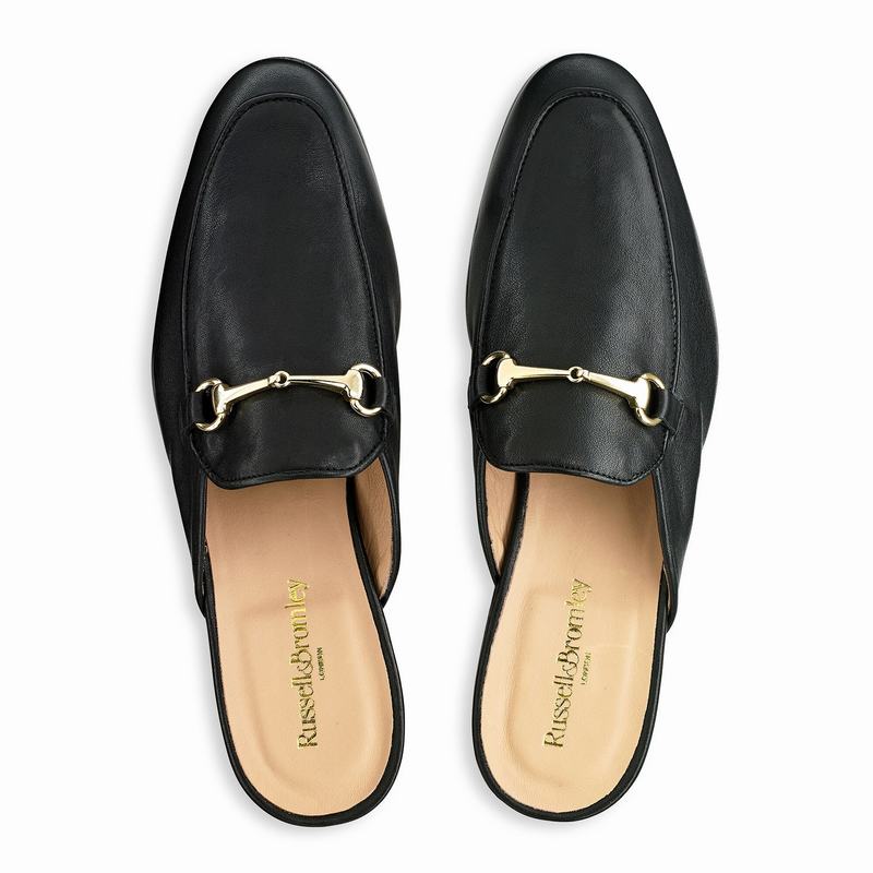 Black Russell And Bromley Loaferslip Men's Slippers | BYK1330WM