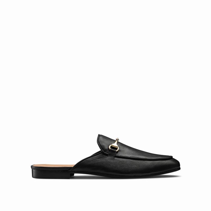 Black Russell And Bromley Loaferslip Men\'s Slippers | BYK1330WM