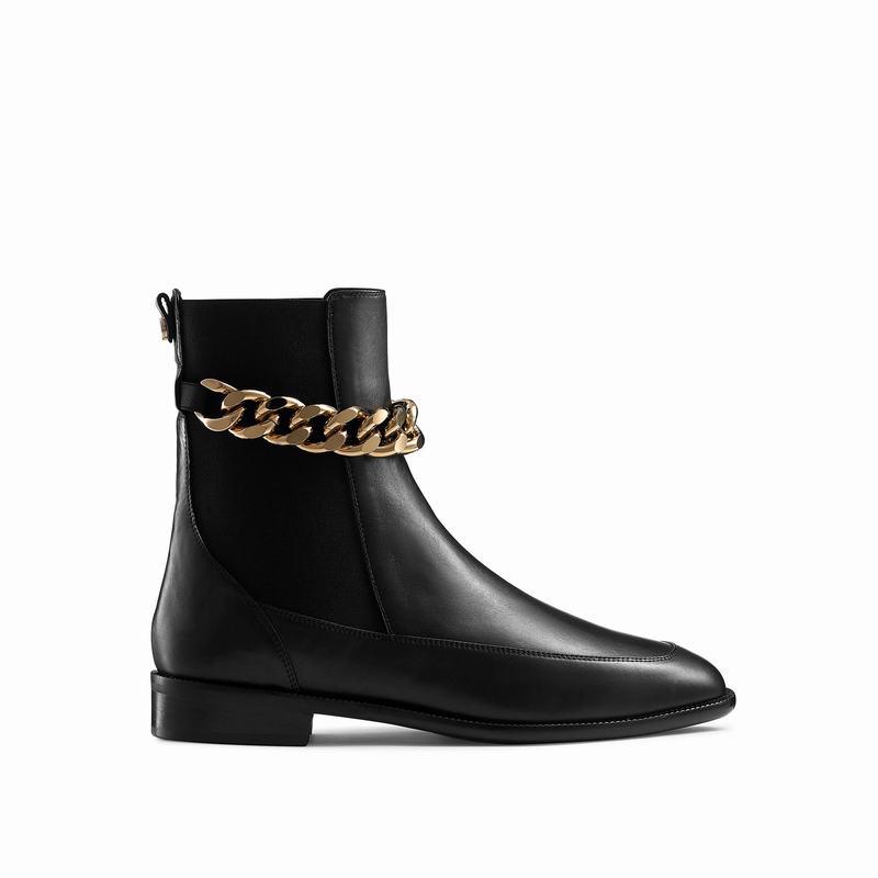 Black Russell And Bromley Lovechain Women\'s Chelsea Boots | CYG4513BW
