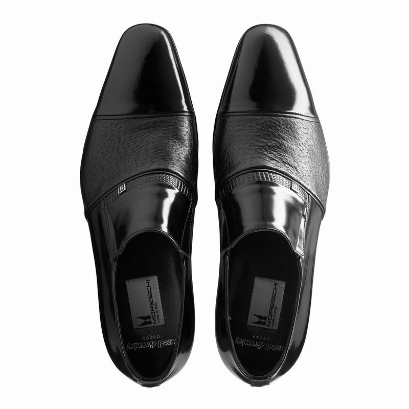Black Russell And Bromley Lugano Men's Loafers | PFB1735QU