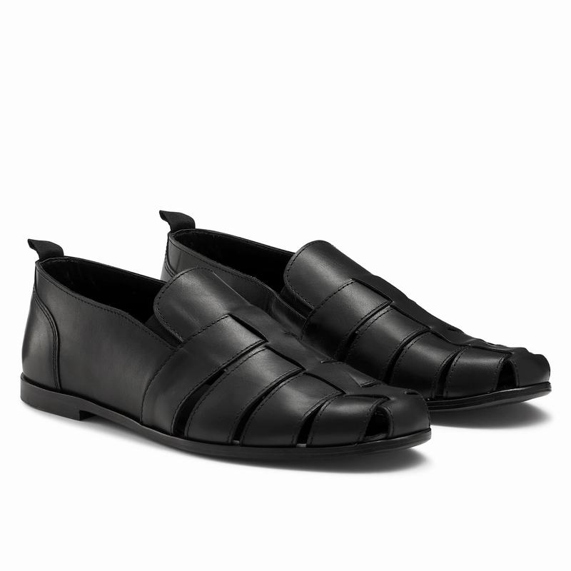 Black Russell And Bromley Mariner Men's Slip On Shoes | JUM1432FN