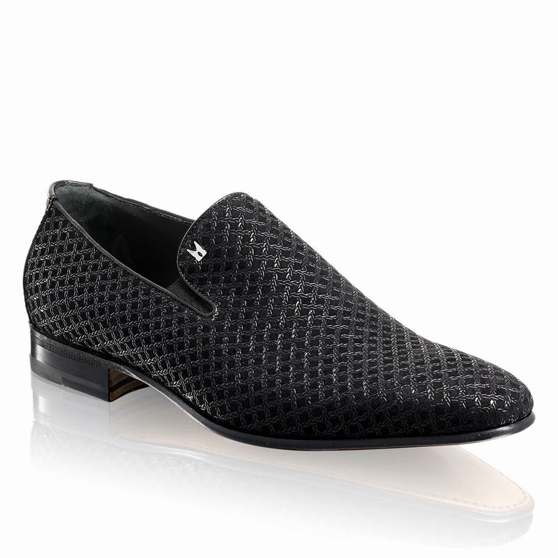Black Russell And Bromley Meander Men's Slip On Shoes | UMQ6157UO