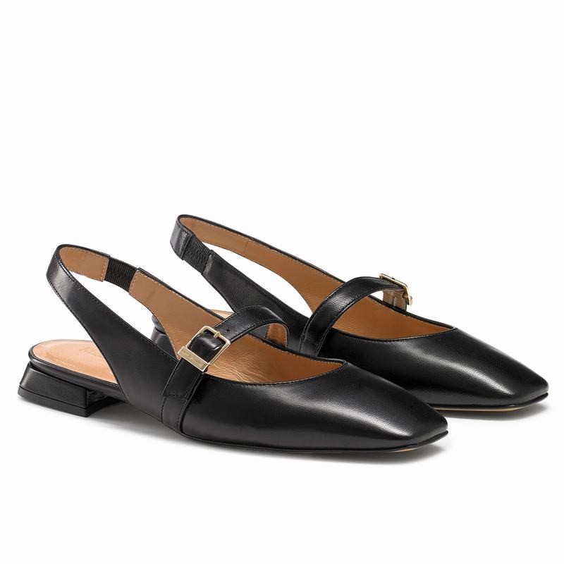 Black Russell And Bromley Miss Mary Women's Dress Flats | BUC815KF
