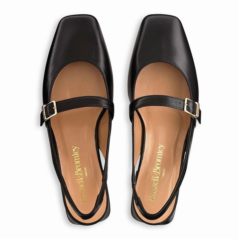 Black Russell And Bromley Miss Mary Women's Dress Flats | BUC815KF