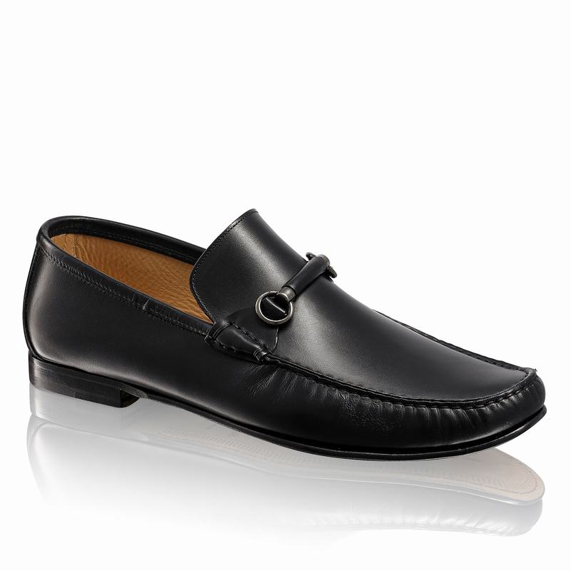Black Russell And Bromley Misty Men's Loafers | JIU4464NM