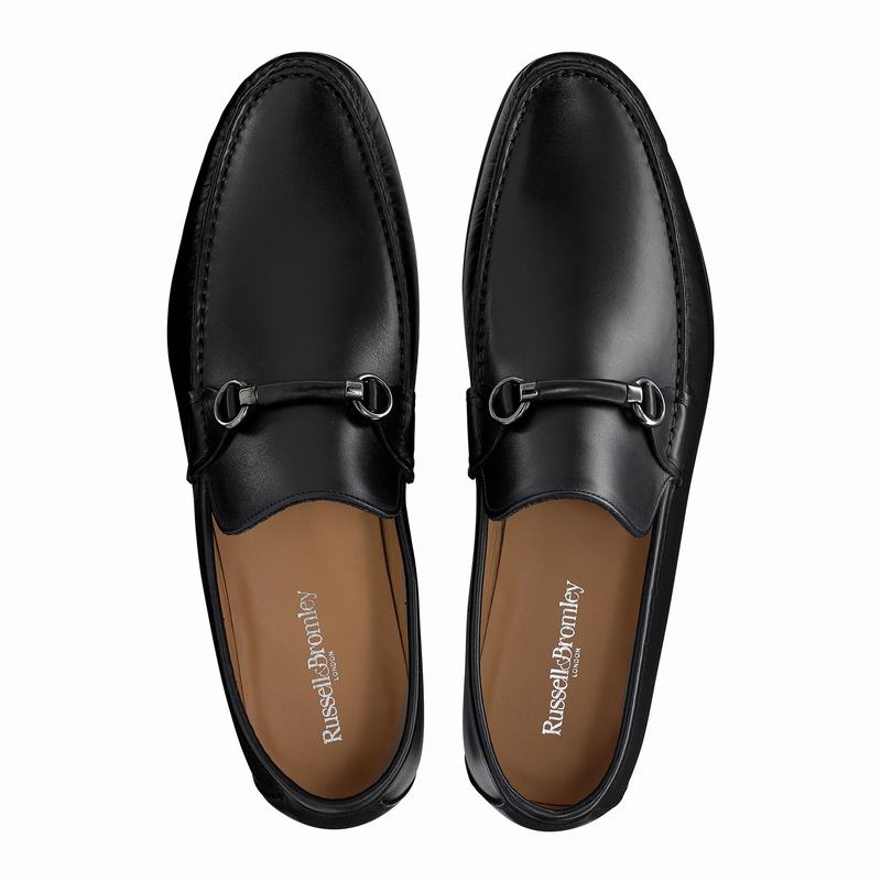 Black Russell And Bromley Misty Men's Loafers | JIU4464NM