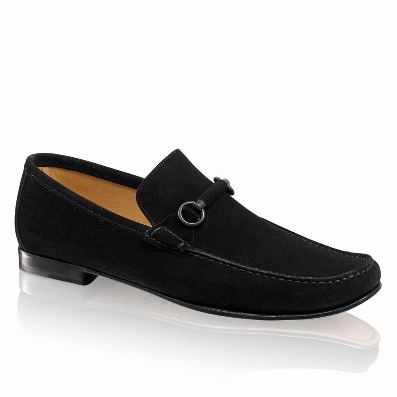Black Russell And Bromley Misty Men's Loafers | YXU5033GY