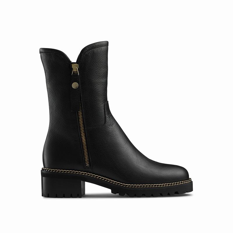Black Russell And Bromley Montana Women\'s Ankle Boots | OGE2283EB