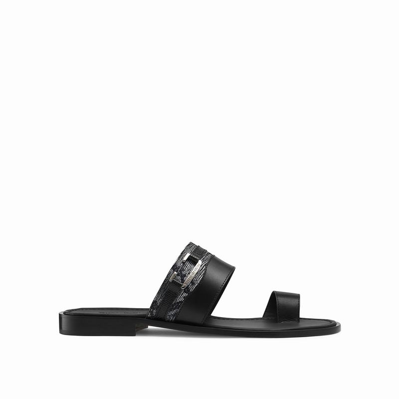 Black Russell And Bromley Oasis Men\'s Sandals | USI6191UV