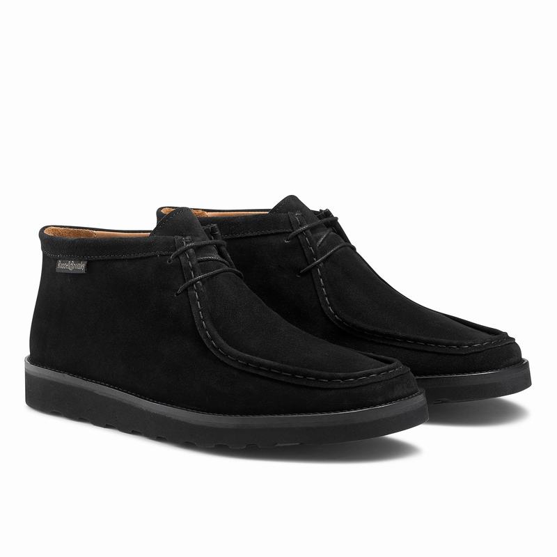 Black Russell And Bromley Ontario Hi Men's Lace Up Shoes | EJZ4086EE