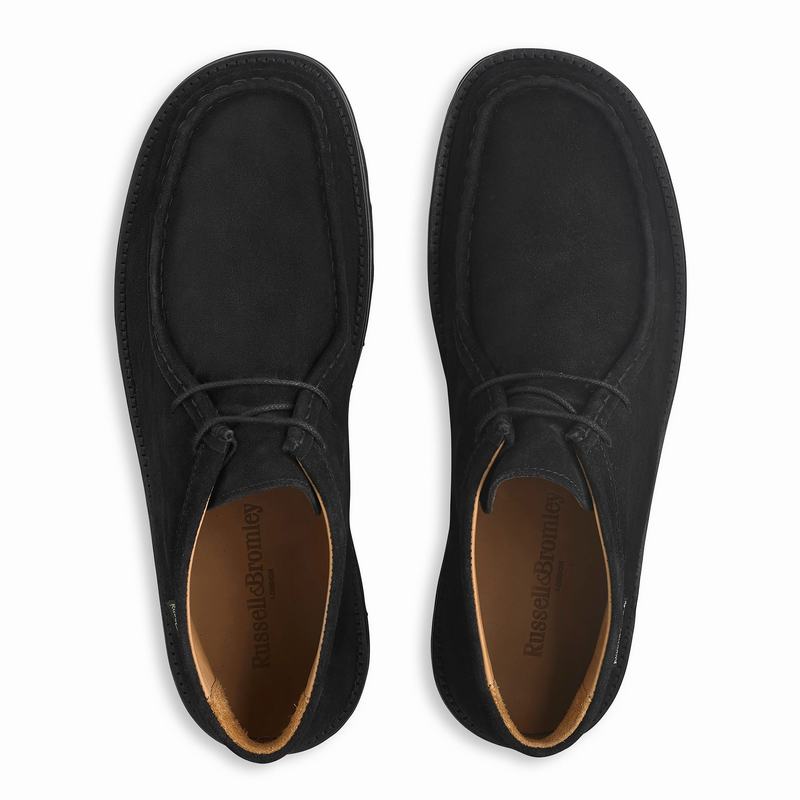 Black Russell And Bromley Ontario Hi Men's Lace Up Shoes | EJZ4086EE