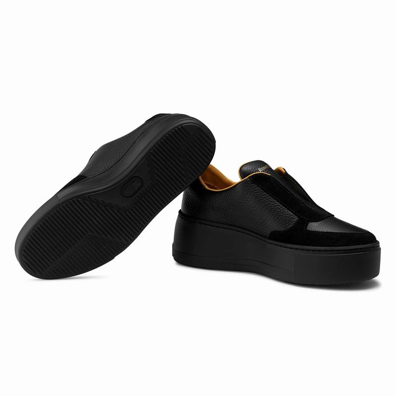 Black Russell And Bromley Park Ave Women's Platform Sneakers | ICH8225VD