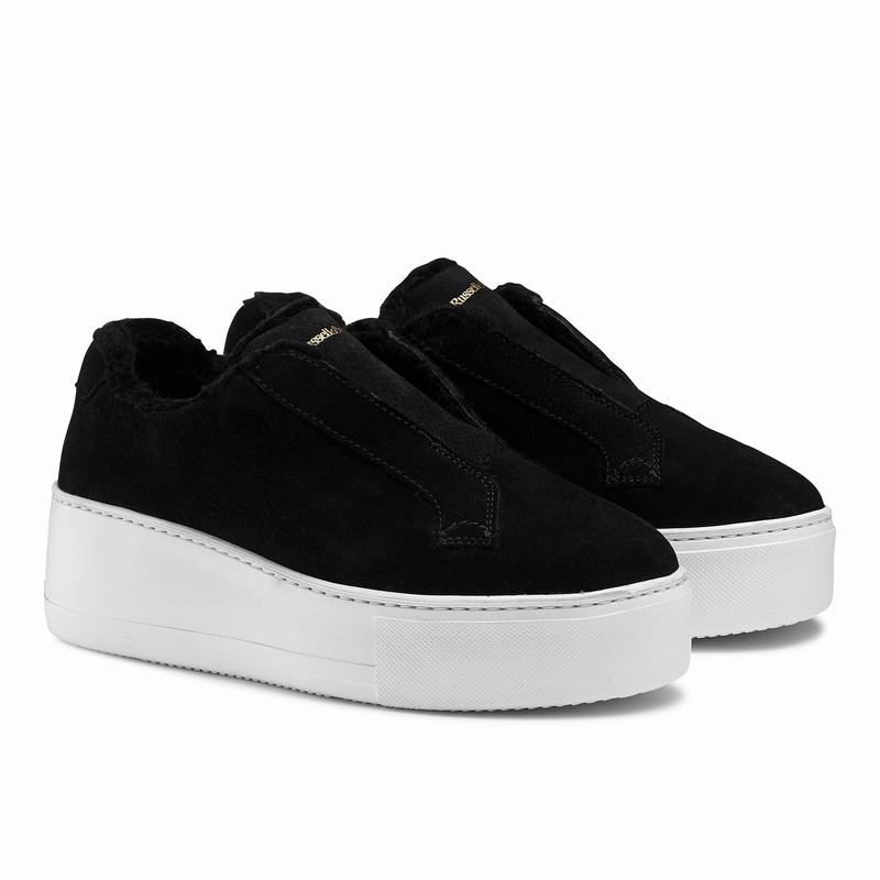 Black Russell And Bromley Park City Women's Platform Sneakers | VJW4197LS