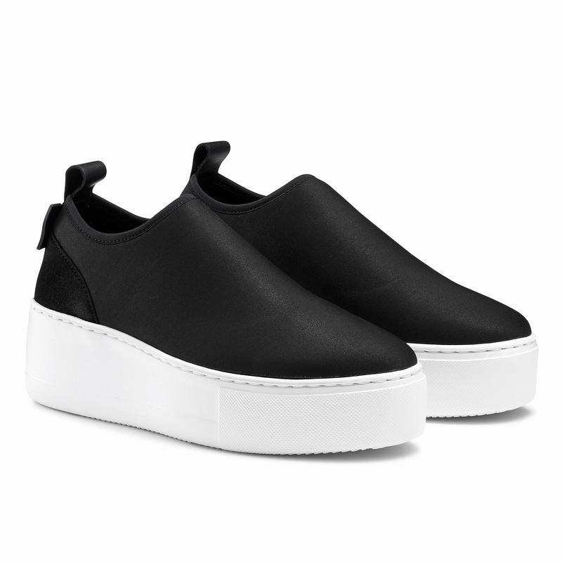 Black Russell And Bromley Park Flex Women's Platform Sneakers | JHY6223YM