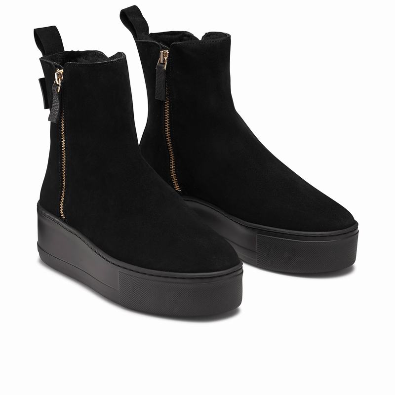 Black Russell And Bromley Park Frost Women's Ankle Boots | EUU6630IP