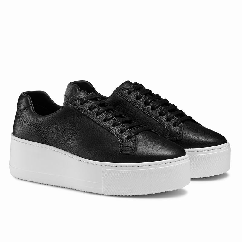 Black Russell And Bromley Park Life Women's Platform Sneakers | YTA1383TD