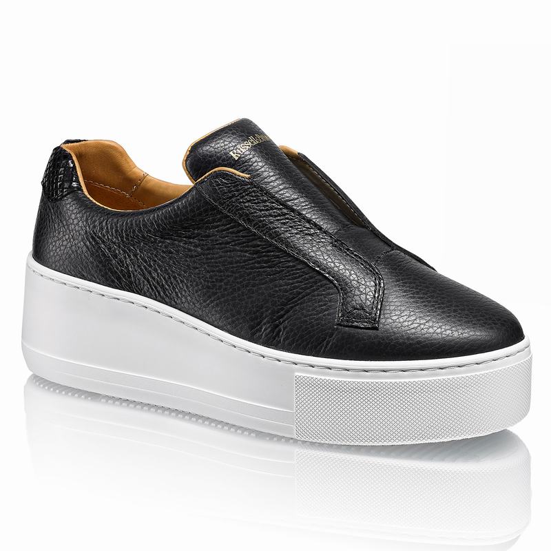 Black Russell And Bromley Park Up Women's Platform Sneakers | NNF2956PE