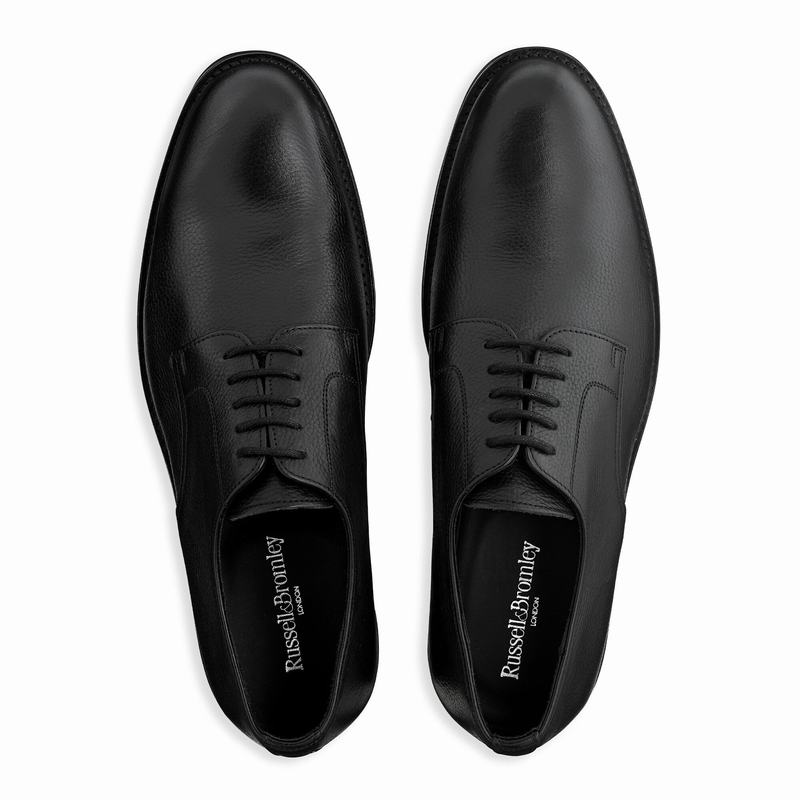 Black Russell And Bromley Passport Men's Derby Shoes | ZSO6897RT