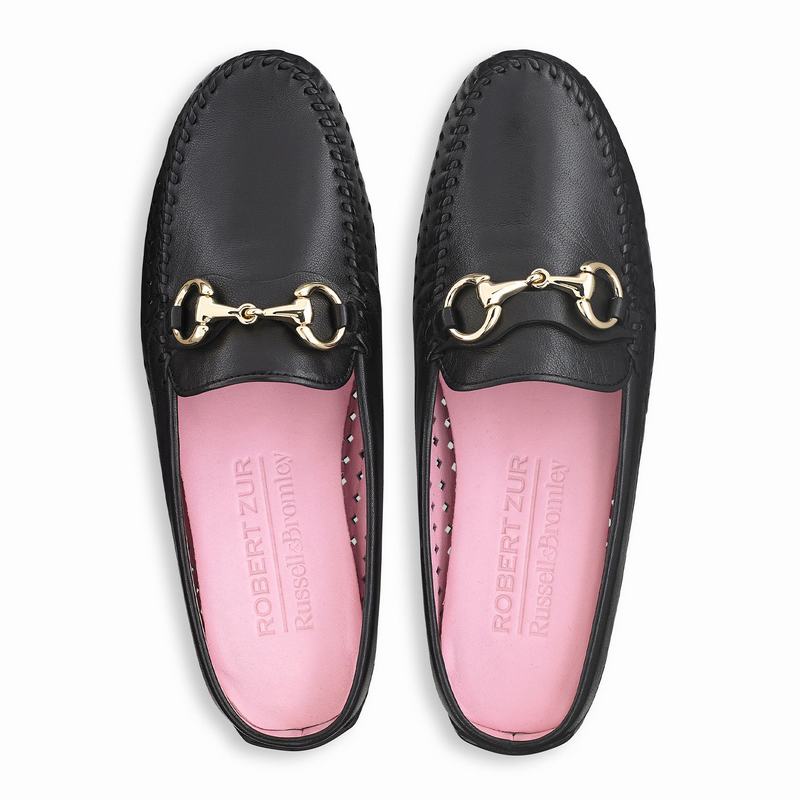 Black Russell And Bromley Perlamule Women's Driving Shoes | NQF1732ZD