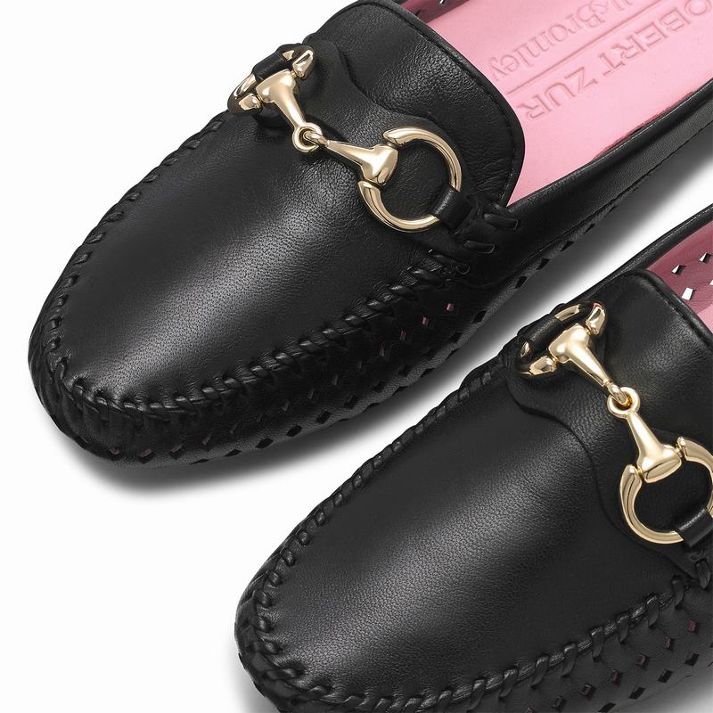 Black Russell And Bromley Perlamule Women's Driving Shoes | NQF1732ZD