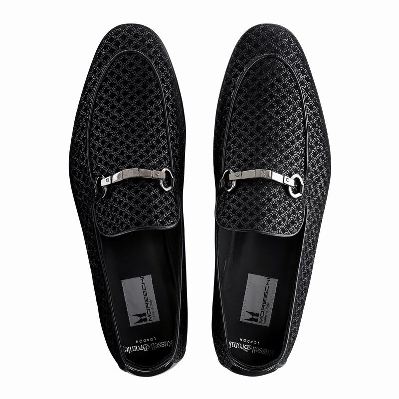 Black Russell And Bromley Pluto Men's Loafers | DGM1437BO