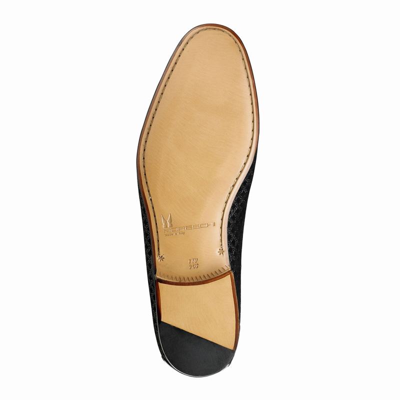 Black Russell And Bromley Pluto Men's Loafers | DGM1437BO