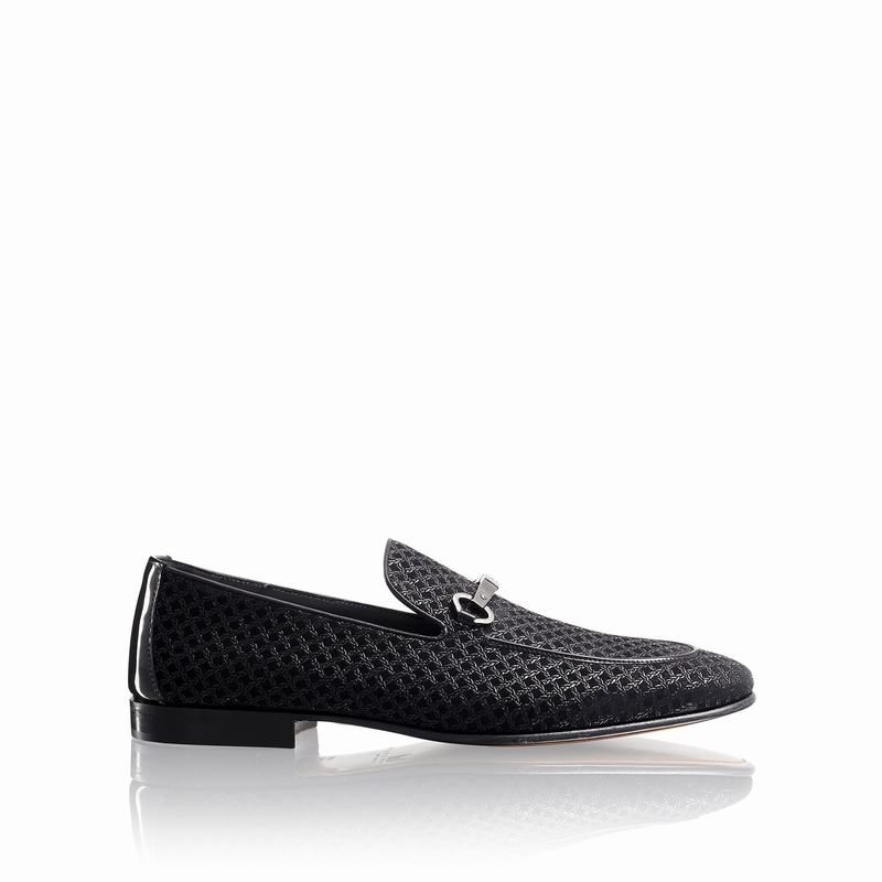 Black Russell And Bromley Pluto Men\'s Loafers | DGM1437BO