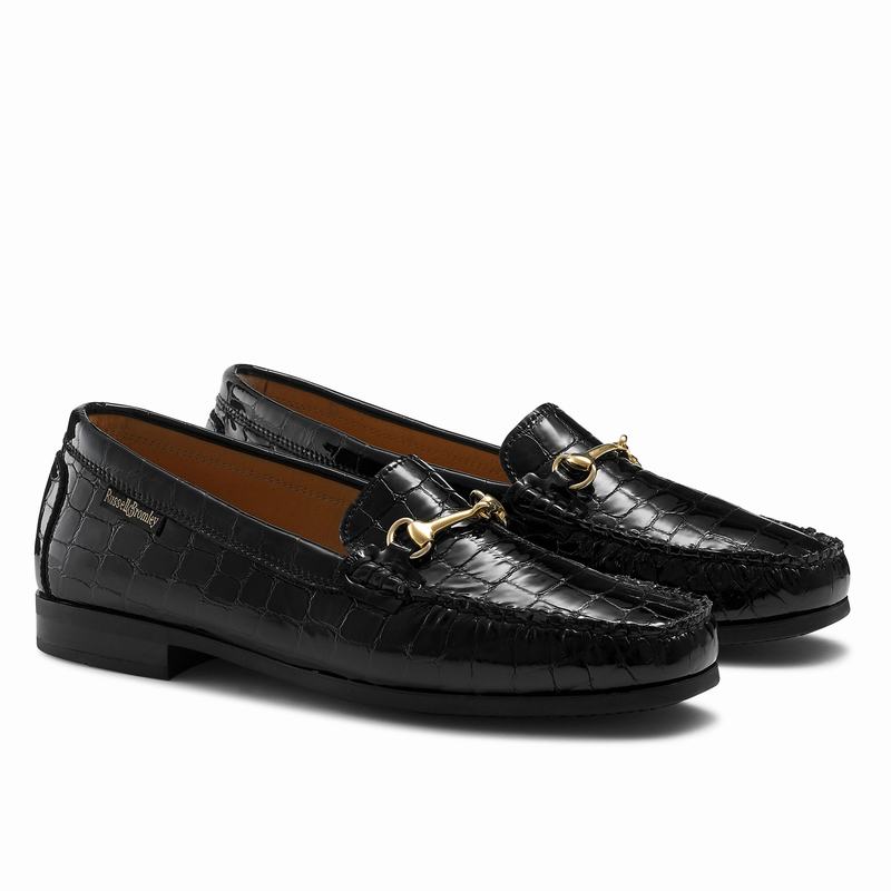 Black Russell And Bromley Poshmoc Women's Loafers | UGP327RX