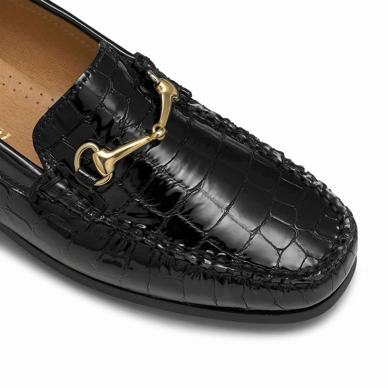 Black Russell And Bromley Poshmoc Women's Loafers | UGP327RX