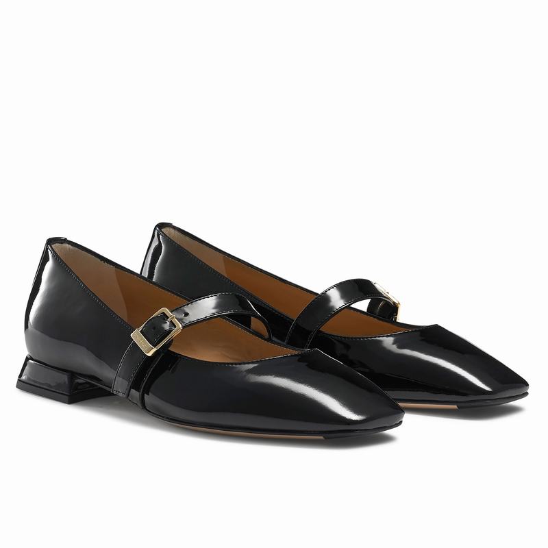 Black Russell And Bromley Queen Mary Women's Dress Flats | NQZ555XJ