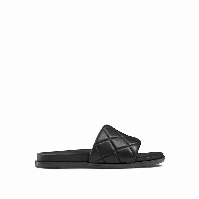 Black Russell And Bromley Quiltsoft Women\'s Mules | MVP911BS