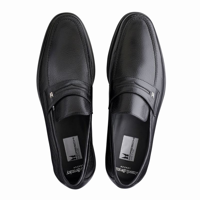 Black Russell And Bromley Rapido Men's Loafers | EWX579CL