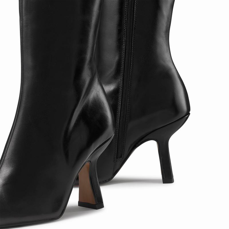 Black Russell And Bromley Razor Women's Knee High Boots | LIA125UK
