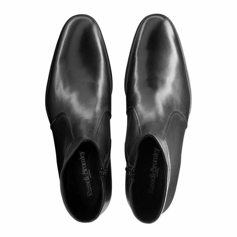 Black Russell And Bromley Repeat Men's Chelsea Boots | QME9661XN