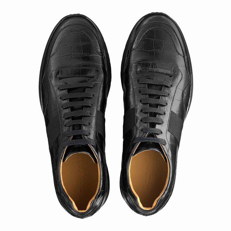 Black Russell And Bromley Run Time Men's Low Top Sneakers | XRM8178XS