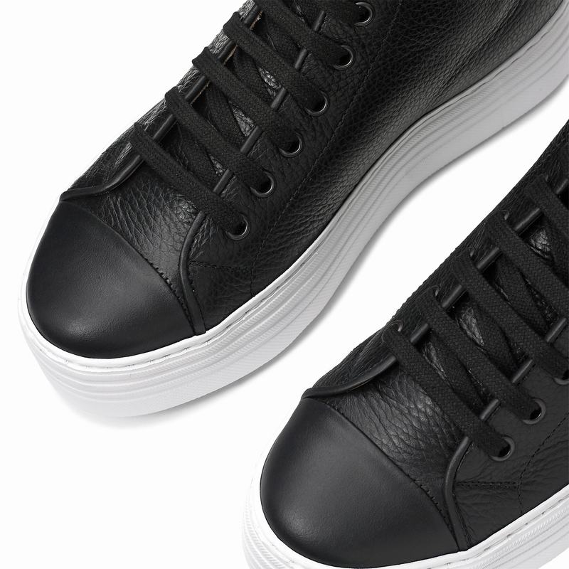 Black Russell And Bromley Saturn Hi Women's High Top Sneakers | BZD644EU