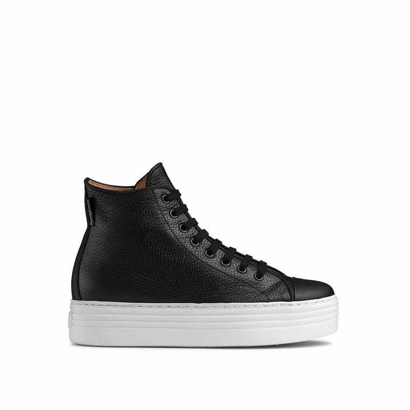 Black Russell And Bromley Saturn Hi Women\'s High Top Sneakers | BZD644EU