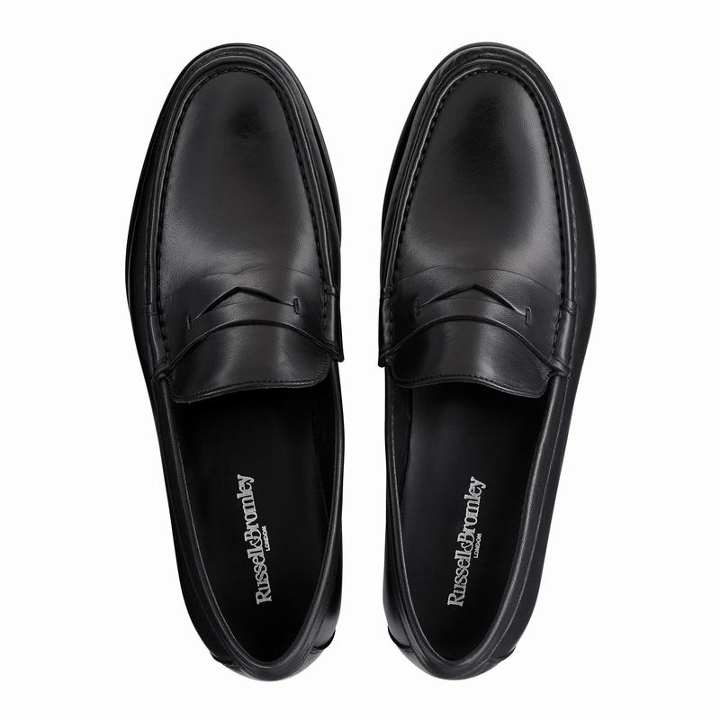 Black Russell And Bromley Saturn Men's Loafers | DBX2682SG