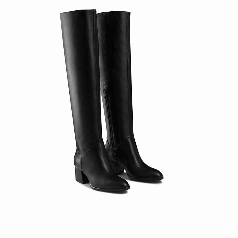 Black Russell And Bromley Scrunch Women's Long Boots | ODS9150VN