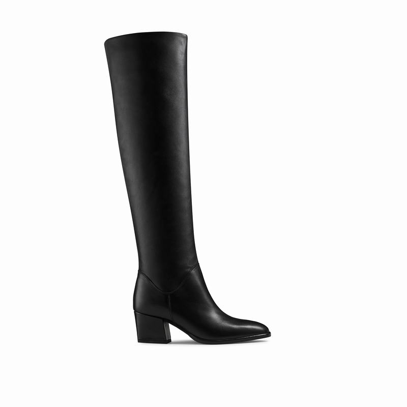 Black Russell And Bromley Scrunch Women\'s Long Boots | ODS9150VN
