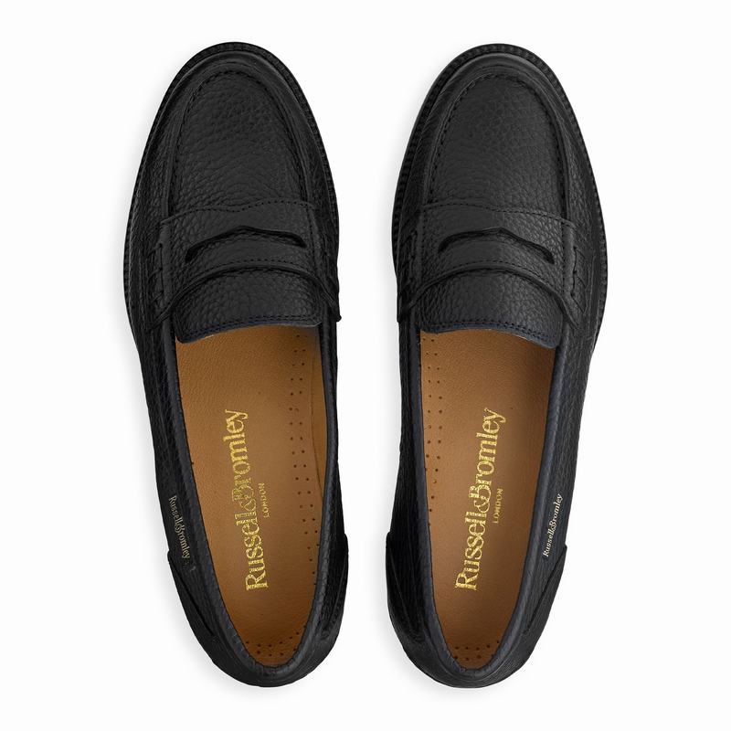 Black Russell And Bromley Sixpence Women's Loafers | MSS1958DP
