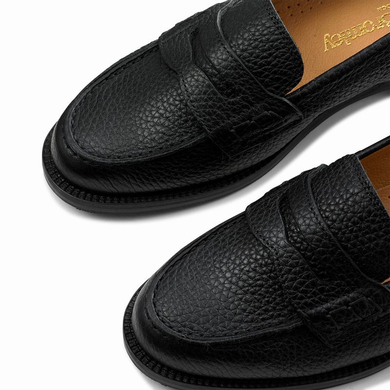 Black Russell And Bromley Sixpence Women's Loafers | MSS1958DP