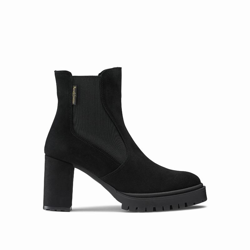 Black Russell And Bromley Sky Hi Women\'s Chelsea Boots | ADZ6540AM