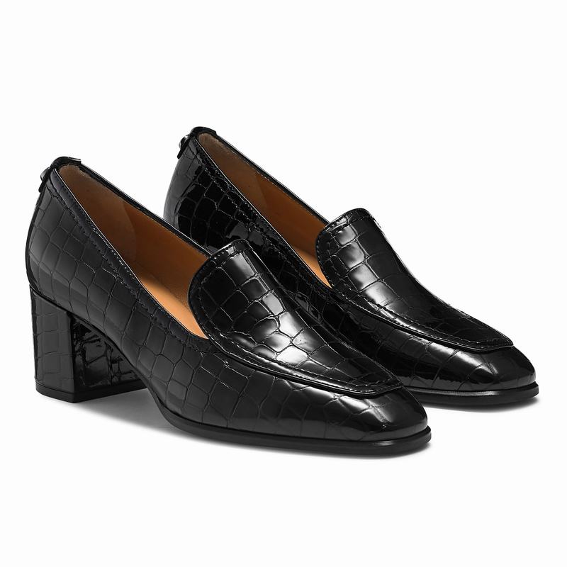 Black Russell And Bromley Smokey Women's Slippers | PAM3038AB