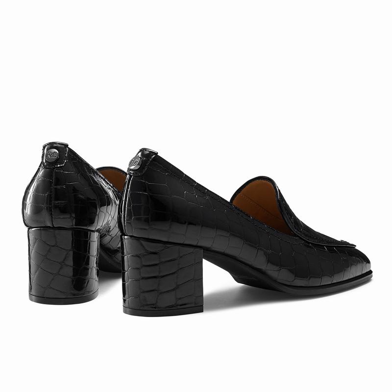 Black Russell And Bromley Smokey Women's Slippers | PAM3038AB