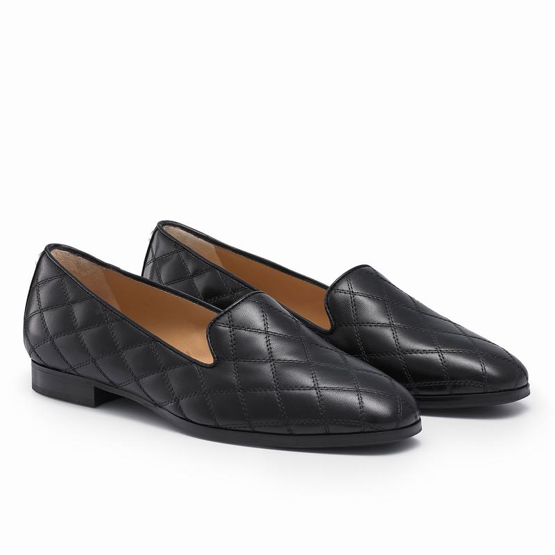 Black Russell And Bromley Smoking Women's Dress Flats | XQA6544BN