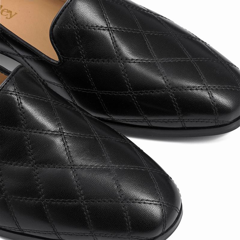 Black Russell And Bromley Smoking Women's Dress Flats | XQA6544BN